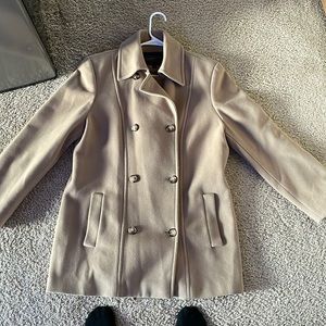 Vintage Pendleton Tan 100% wool pea coat size 14
